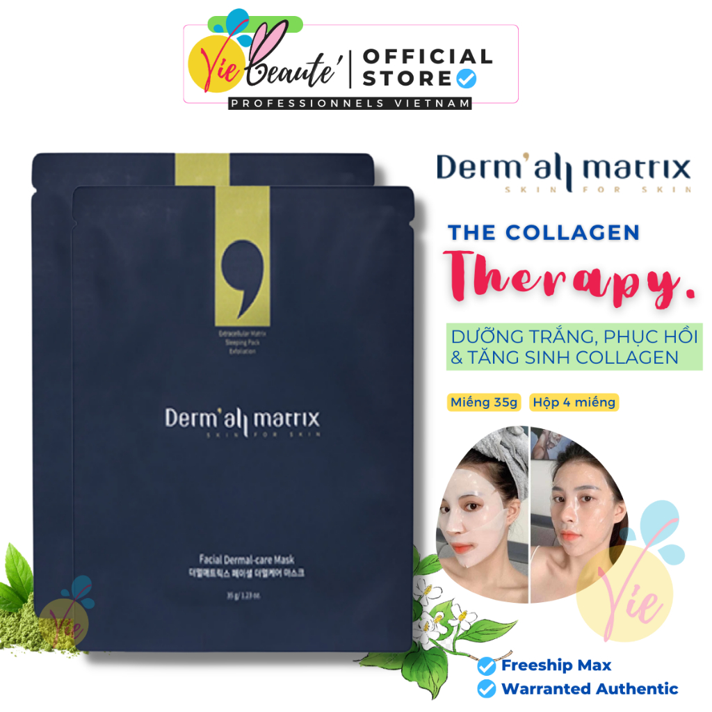 Mặt nạ Matrix - DERM'ALL MATRIX Facial Derma Mask dưỡng trắng, nâng cơ & tăng sinh collagen