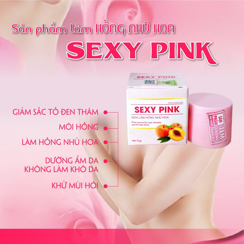 Kem chống thâm môi, làm hồng môi, hồng nhũ hoa, vùng kín Sexy Pink hộp 15gr