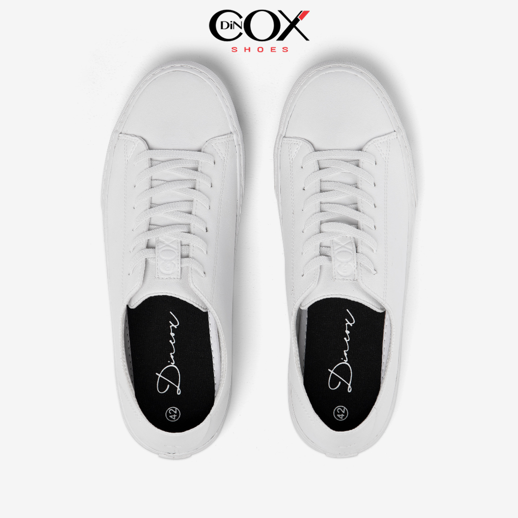 Giày Sneaker Da Unisex DINCOX D34 Sành Điệu White