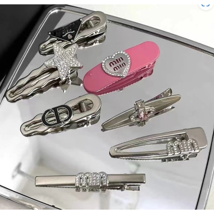 Set 7 Kẹp Tóc Kim Loại Đính Đá Cao Cấp