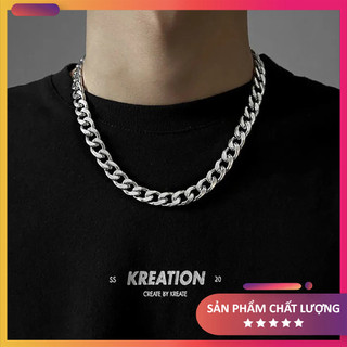 Dây chuyền nam nữ mạ bạc sáng bóng, phong cách thời trang hiphop, thép titan siêu biền không gỉ [DÂY DÀI 60CM]
