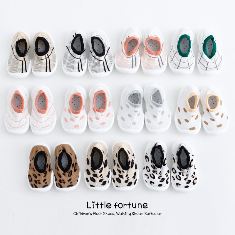 Giày Bún Tập Đi Cao Cổ Cho Bé Trai và Bé Gái Có Đế Cao Su Chống Trơn Trượt