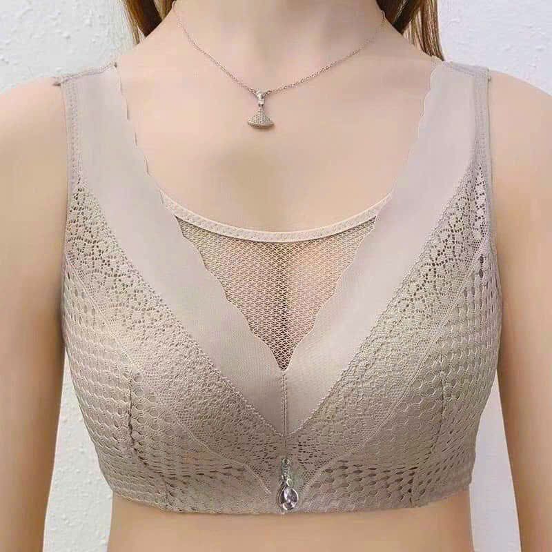 B32) áo lót ko gọng ren mỏng ,định hình vòng ngực