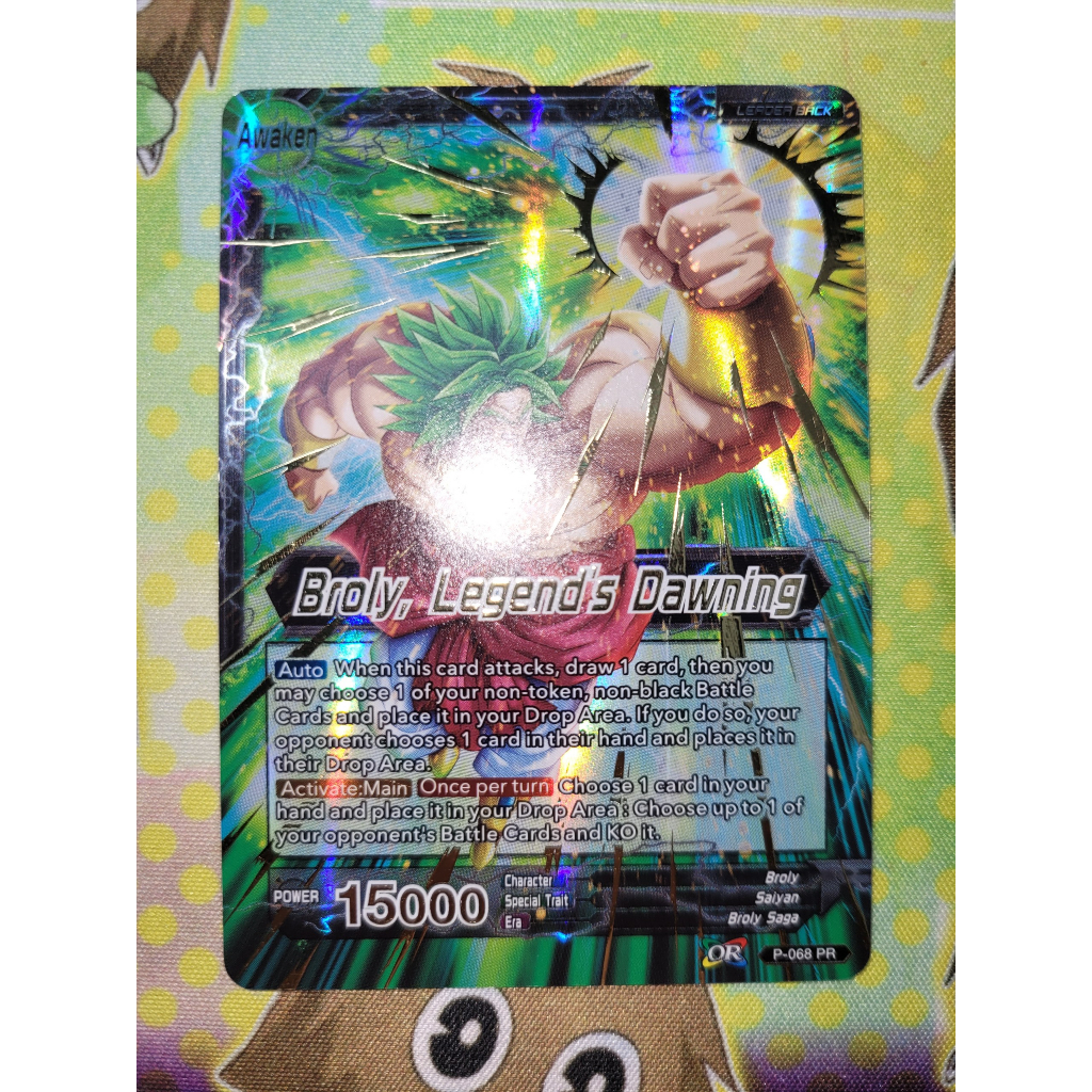 Thẻ bài Dragonball - TCG - Broly // Broly, Legend's Dawning / P-068
