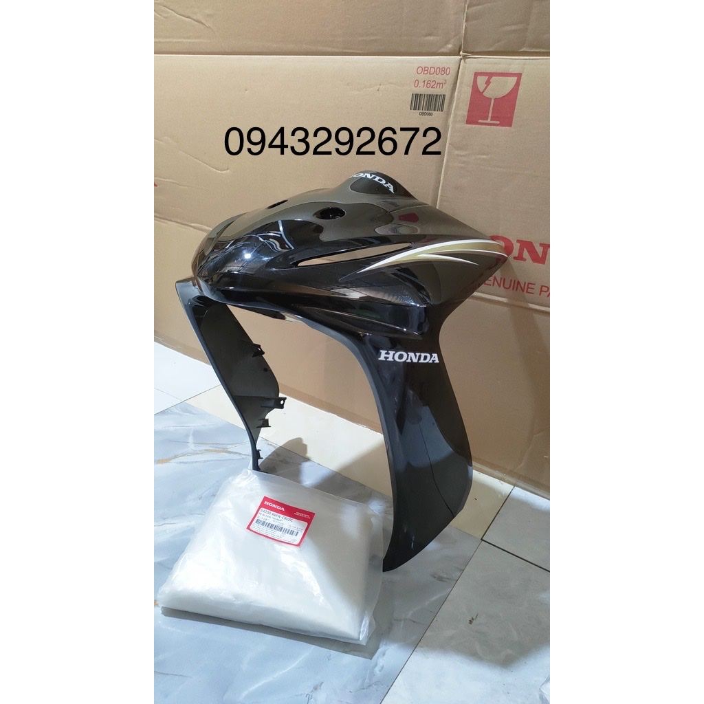 Bộ ốp Trước - Quây Mặt Nạ Wave S110 (2010) Màu Đen Honda (64200KWWC80ZC)
