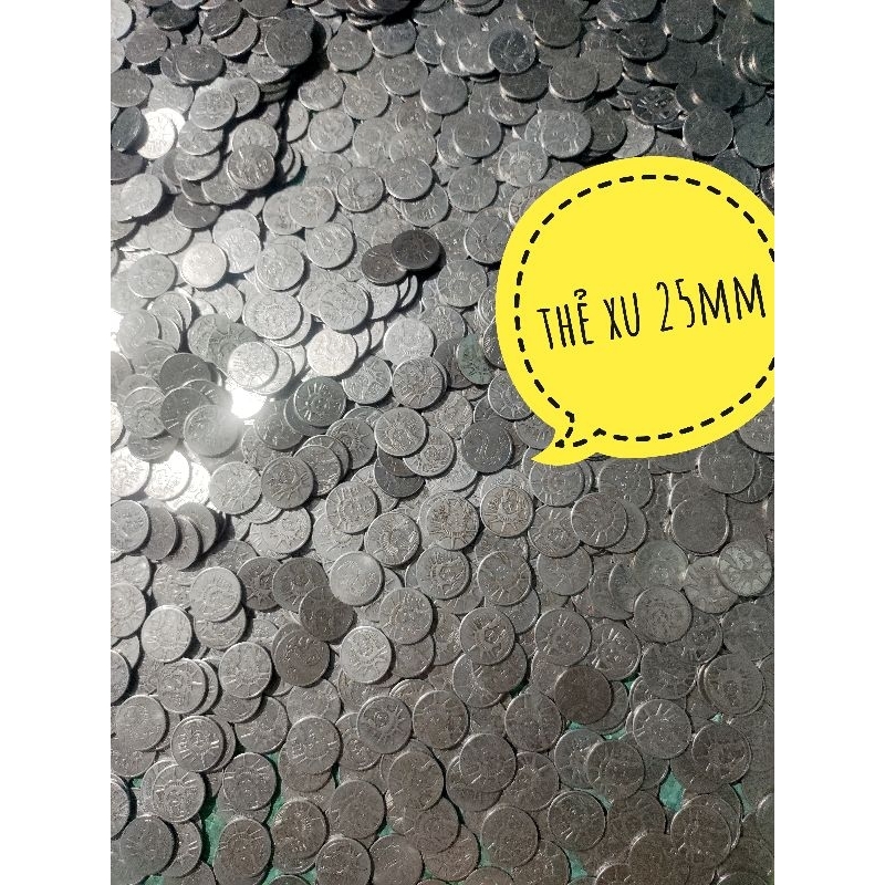 Xu thẻ game 25mm  cũ đã sử dụng