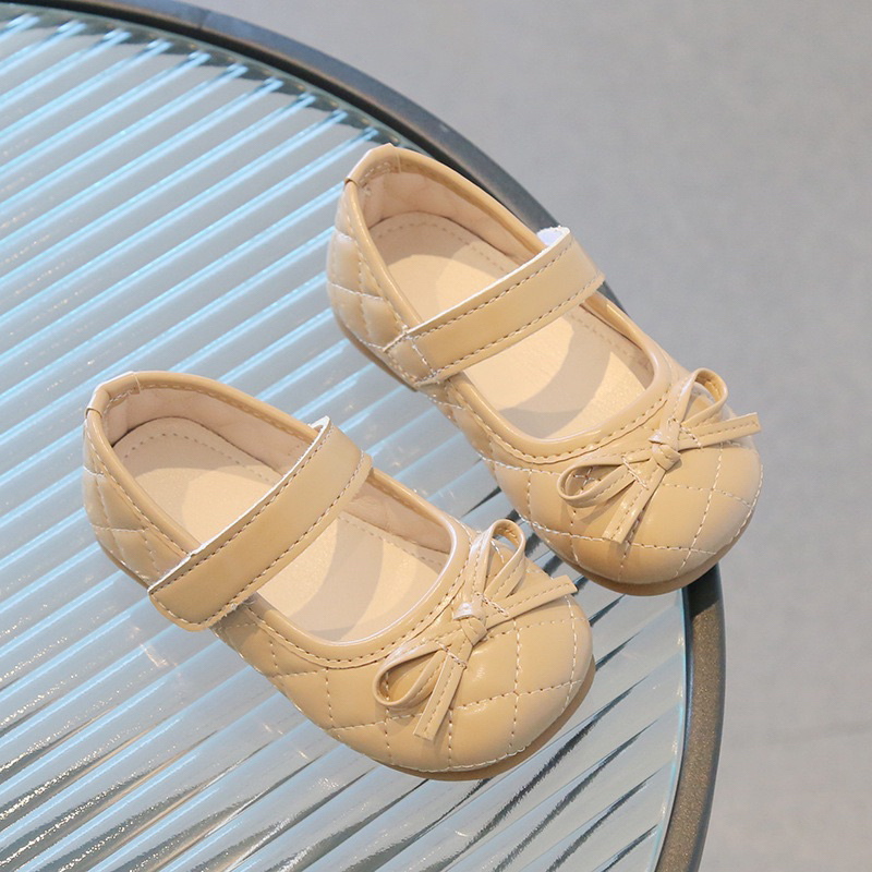 Giày Búp Bê, Giày Bệt Cho Bé Gái Đính Nơ Chất Liệu Da Mềm Mẫu Mới Nhất 2023 Hàng Quảng Châu Cao Cấp