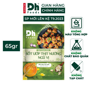 Sốt ướp thịt nướng ngũ vị Dh Foods gia vị hoàn chỉnh nêm sẵn thành phần tự nhiên ướp thịt nướng, sườn, gà gói 65gr