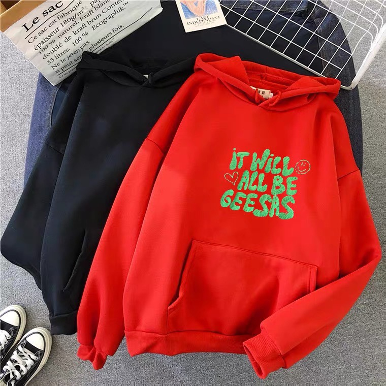 Áo Hoodie Nam Nữ HD0024 Nỉ Bông From Rộng Unisex Trơn Hoạ Tiết