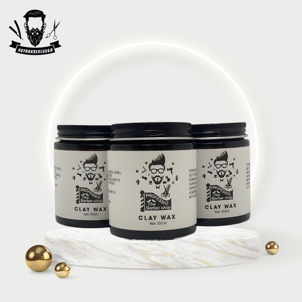 Sáp Vuốt Tạo Kiểu Tóc Clay Wax Profession The Barber Shop 100ml giữ nếp tốt không gây bết tóc