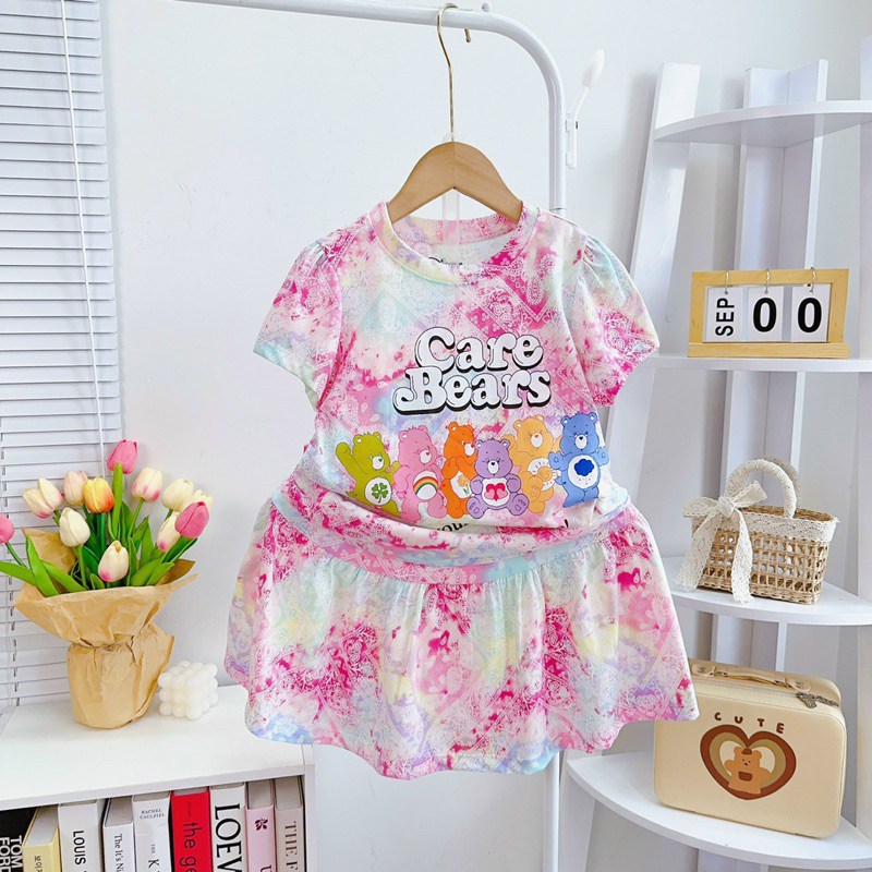 Bộ Váy Loang Disney Siêu Xinh, Chất Thun Cotton VNXK