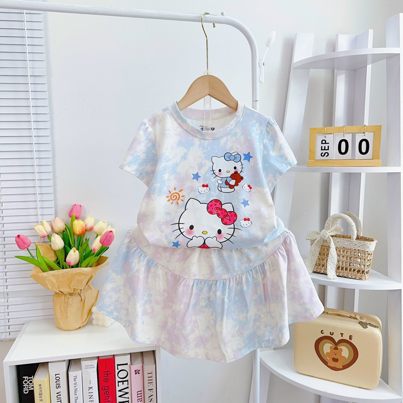 Bộ Váy Loang Disney Siêu Xinh, Chất Thun Cotton VNXK