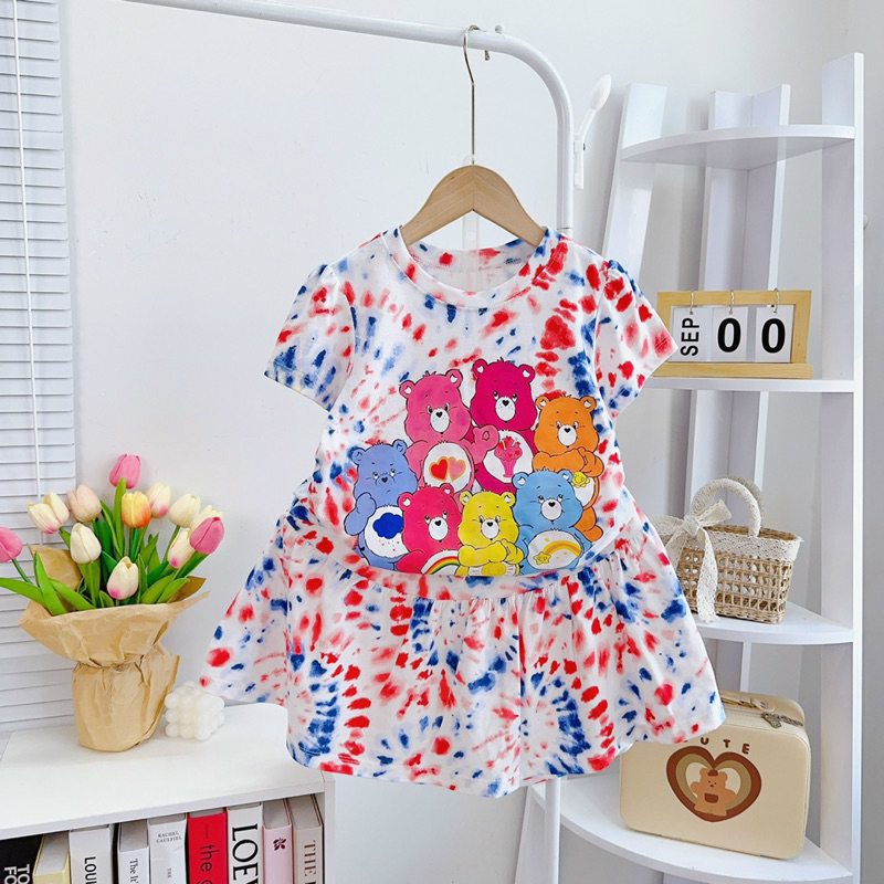 Bộ Váy Loang Disney Siêu Xinh, Chất Thun Cotton VNXK