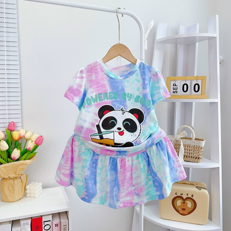 Bộ Váy Loang Disney Siêu Xinh, Chất Thun Cotton VNXK