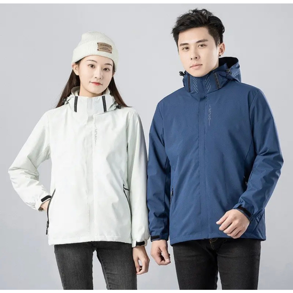 Áo gió đôi nam nữ Melady cổ chấm bi chống nước 23DAD02