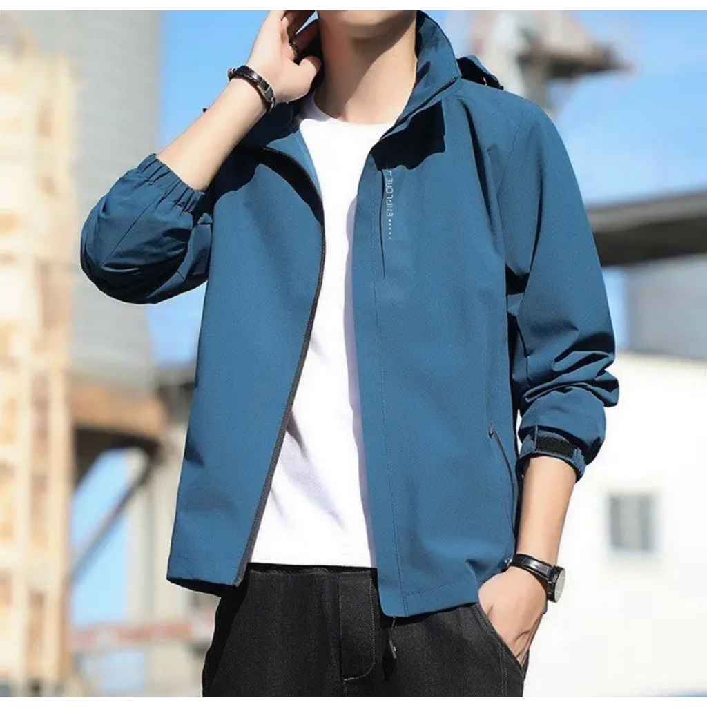 Áo gió đôi nam nữ Melady cổ chấm bi chống nước 23DAD02