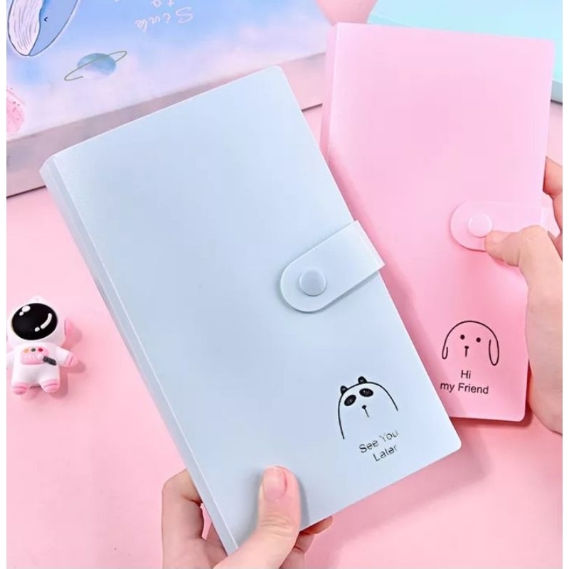 Sổ đựng card  sắc màu cúc bấm đựng được 240 card