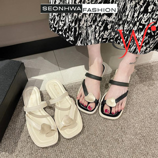 Dép nữ xỏ ngón quai kiểu mới SEONHWA cao 2cm chất liệu dẻo êm chân chống trơn trượt G808