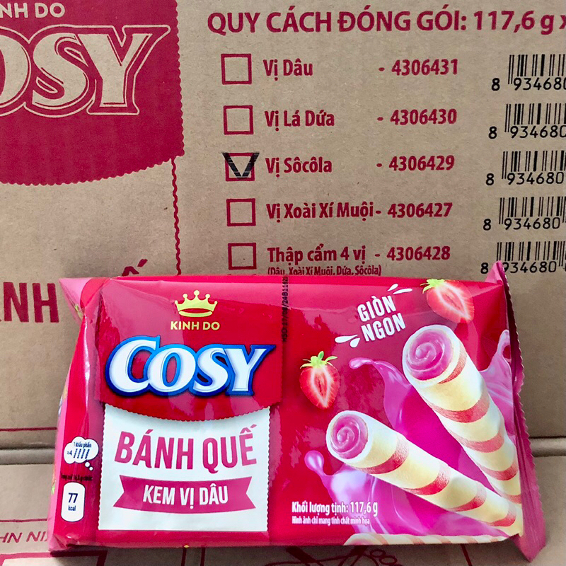 Bánh Cosy quế Kinh Đô đủ vị 117,6g/gói