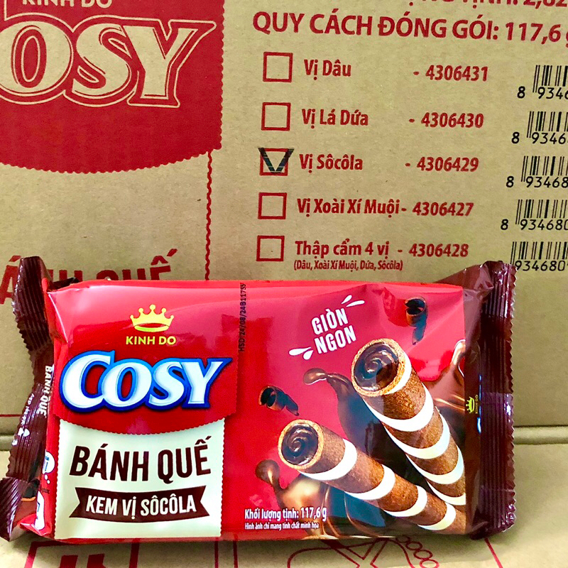 Bánh Cosy quế Kinh Đô đủ vị 117,6g/gói