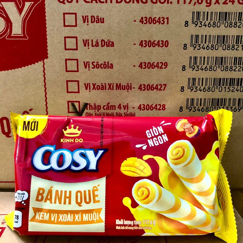 Bánh Cosy quế Kinh Đô đủ vị 117,6g/gói
