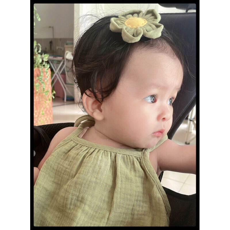 Bodysuit đồ liền thân cho bé gái sơ sinh vải xô muslin