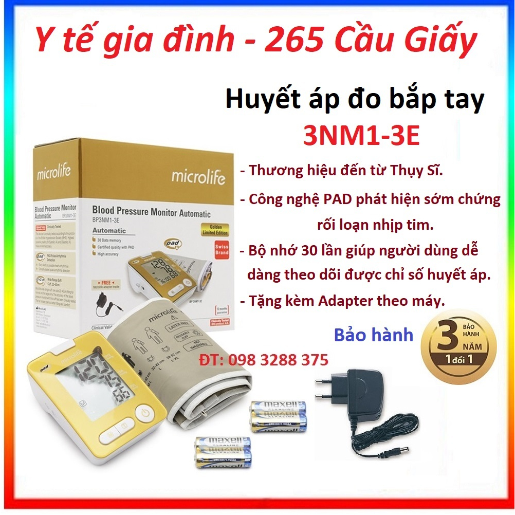 MÁY ĐO HUYẾT ÁP MICROLIFE  3NM1-3E