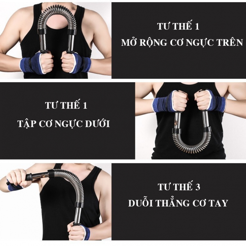 Thanh lò xo gậy lò xo Titan tập cơ tay 30kg, 40kg, 50kg - Gậy Bẻ Tập Cơ Tay Ngực Bụng Loại Lực 20-30-40-50kg