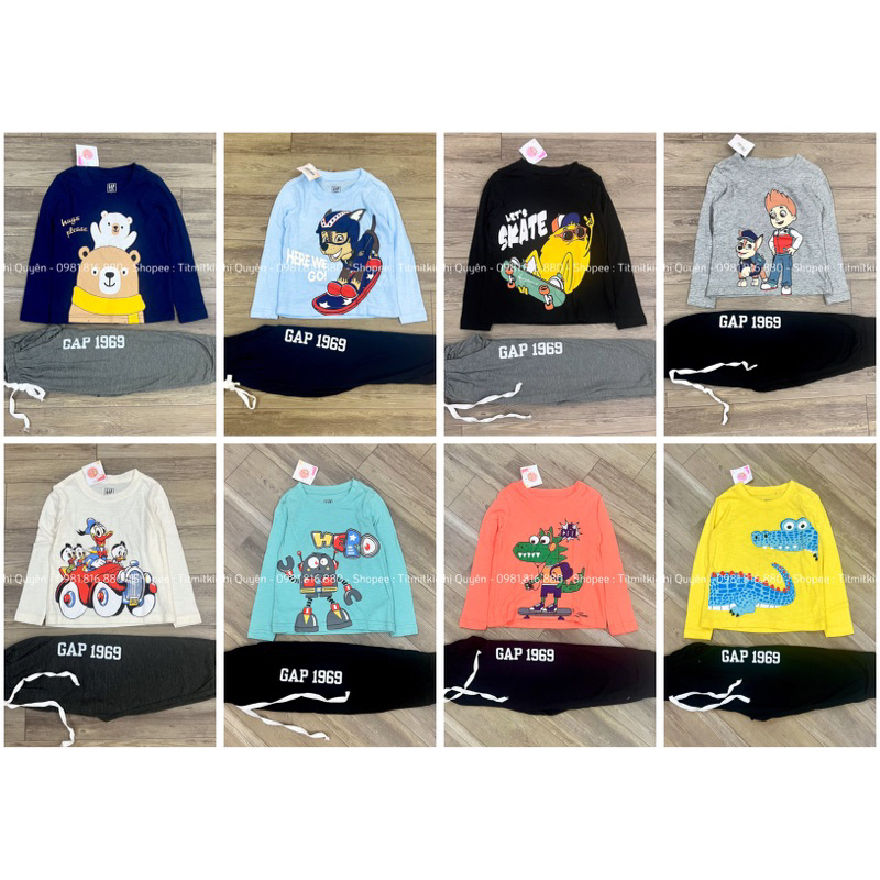 Bộ cotton bé trai nhí 1-5y