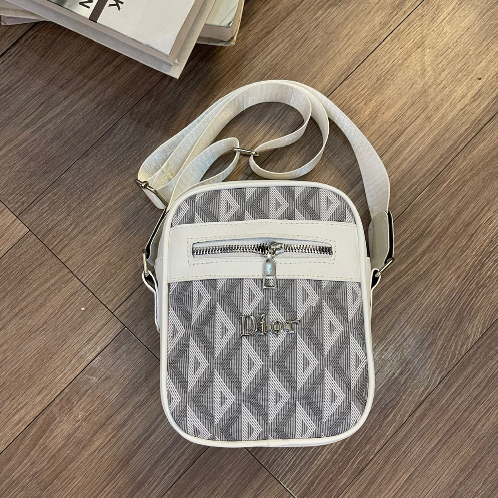 Túi đeo chéo nam-nữ mini dio vải canvas dệt vân cao cấp