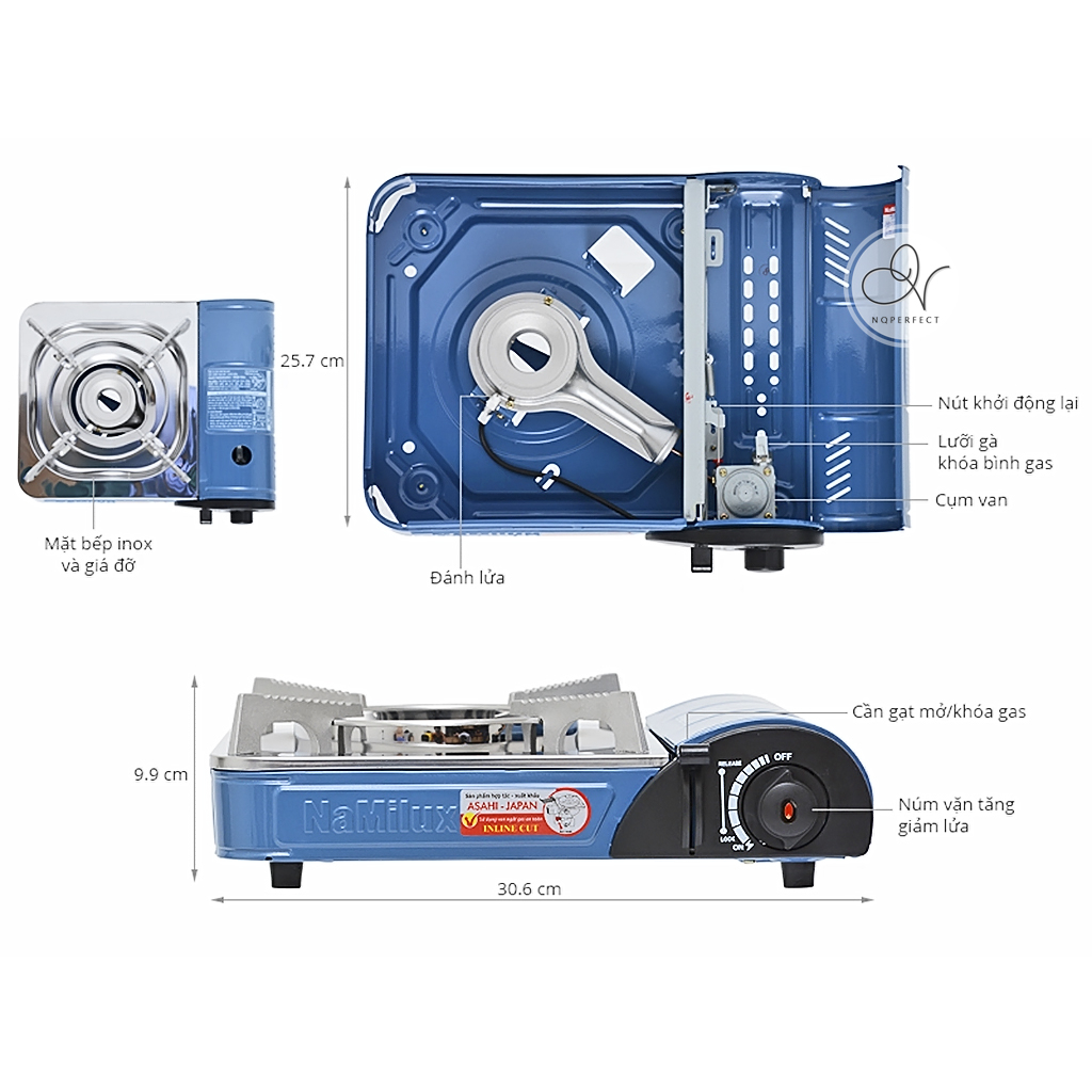 Combo 10 Nút gạt bếp gas du lịch, bếp ga mini NaMilux NA-161PF, NA-242AS, PL1911PF, PL2021AS, NA-194PF, 2S.. Chính hãng