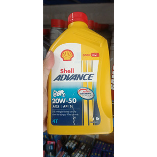Dầu nhớt shell advance 4t ax5 20w50 cho xe máy 4 thì cao cấp 1000ml
