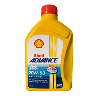 Nhớt xe mát 4t thông dụng shell advance ax5 20w50 sl 800ml