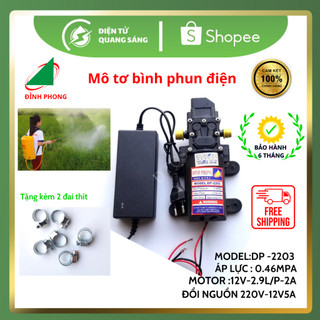 Bơm phun sương mini 12V Đỉnh Phong kèm nguồn
