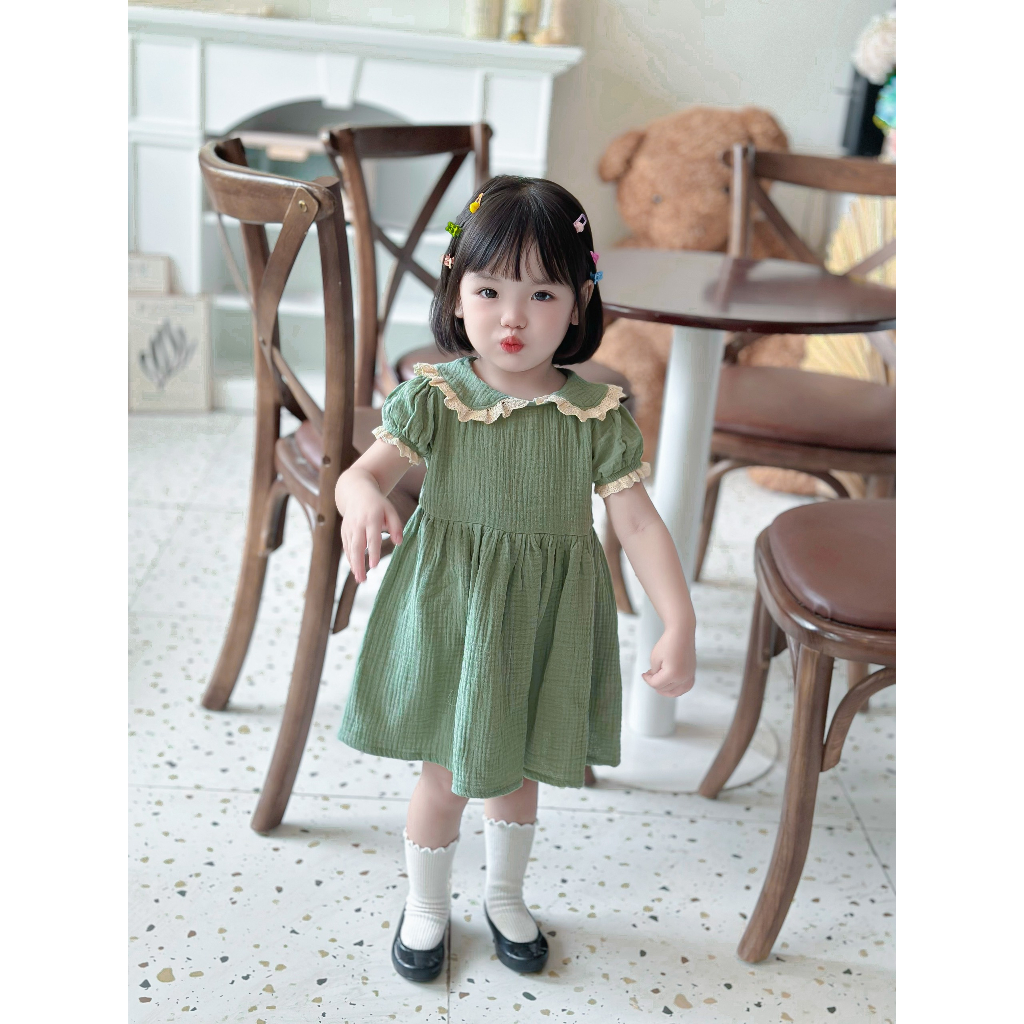 Đầm xô muslin cho bé gái 1 đến 4 tuổi Đầm thiết kế Carrot Baby Clothes