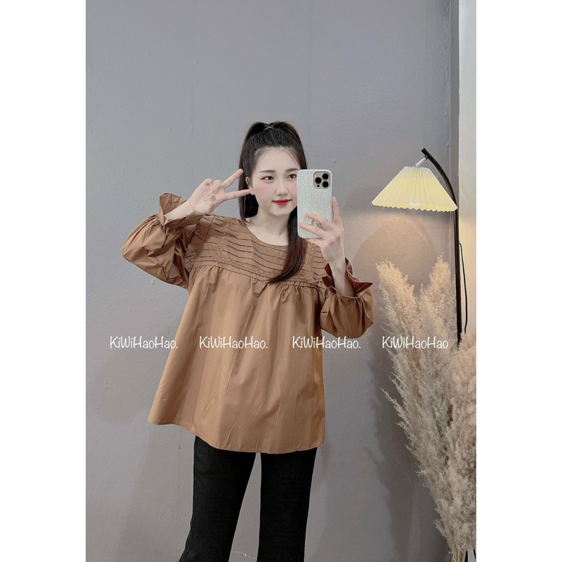 Áo thô lụa bầu xinh.