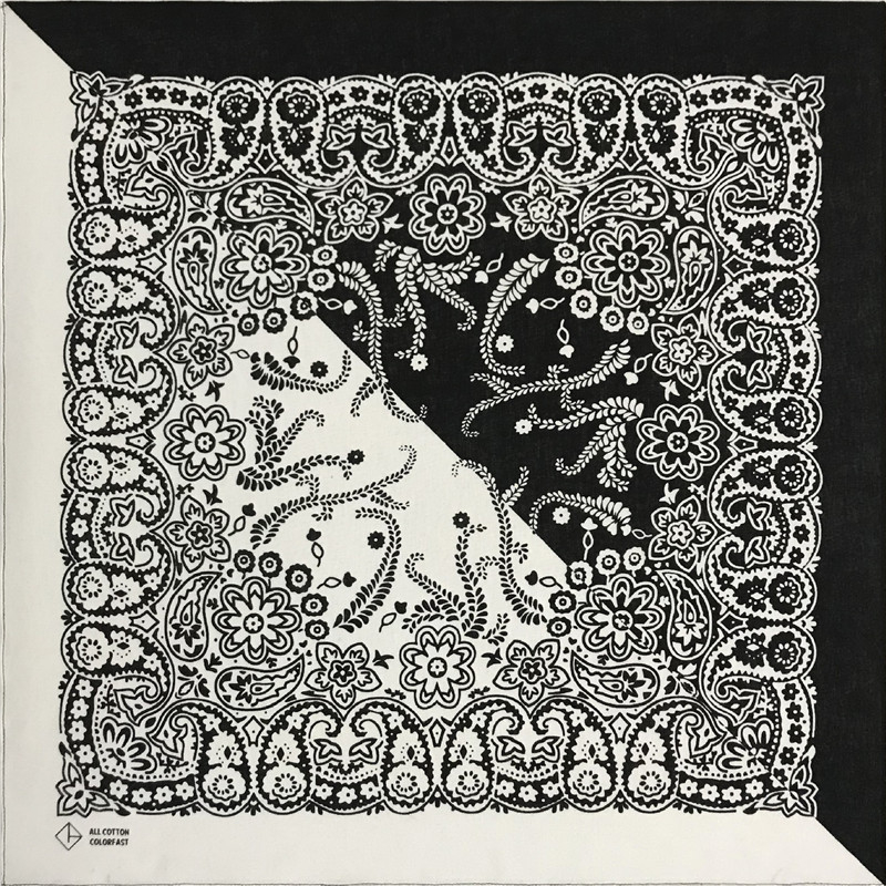 Khăn bandana phối 2 màu đen trắng mẫu mới cá tính