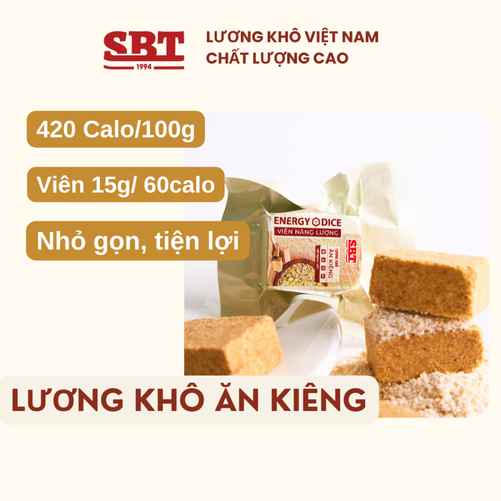 Lương Khô Mini Ăn Kiêng Không Đường SBT Việt Nam 2k 1 Viên