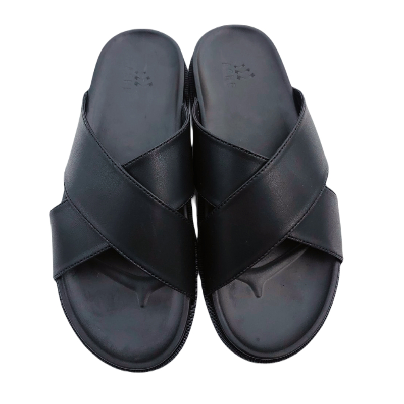 Dép da Sandal quai chéo ASHE nam nữ - Quai da 3 lớp tăng cường siêu bền