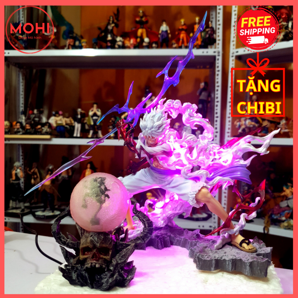 Mô hình Luffy Nika Gear 5 kiểu dáng chiến đấu siêu ngầu cao 28cm - Mô hình One Piece