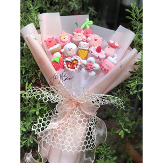 HOA ĐẤT SÉT HANDMADE TONE HỒNG 13 hình to