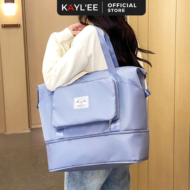 Túi Du Lịch 2 Tầng Đa Năng Túi Xách Cỡ Lớn Vải Oxford 300D Thời Trang KAYLEE BLV18