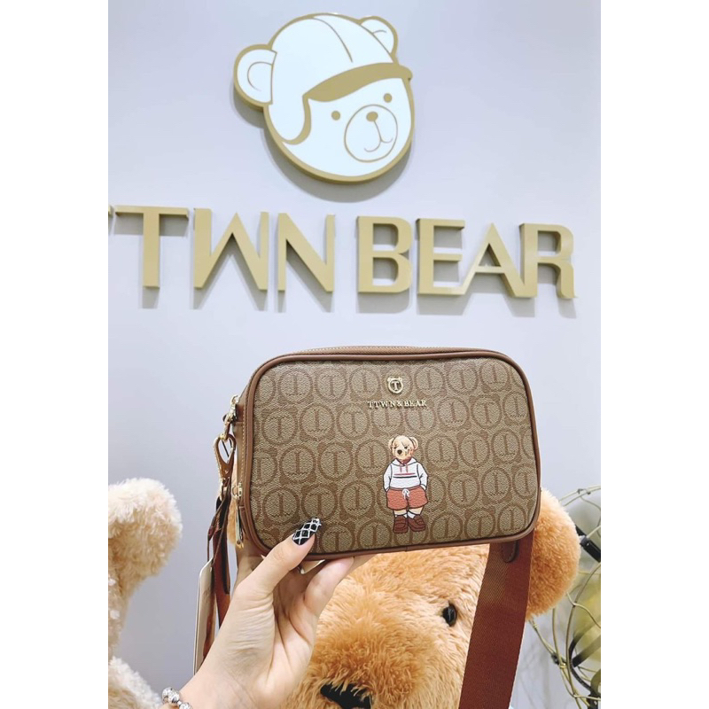 Túi Bear đeo chéo dáng hộp Thái