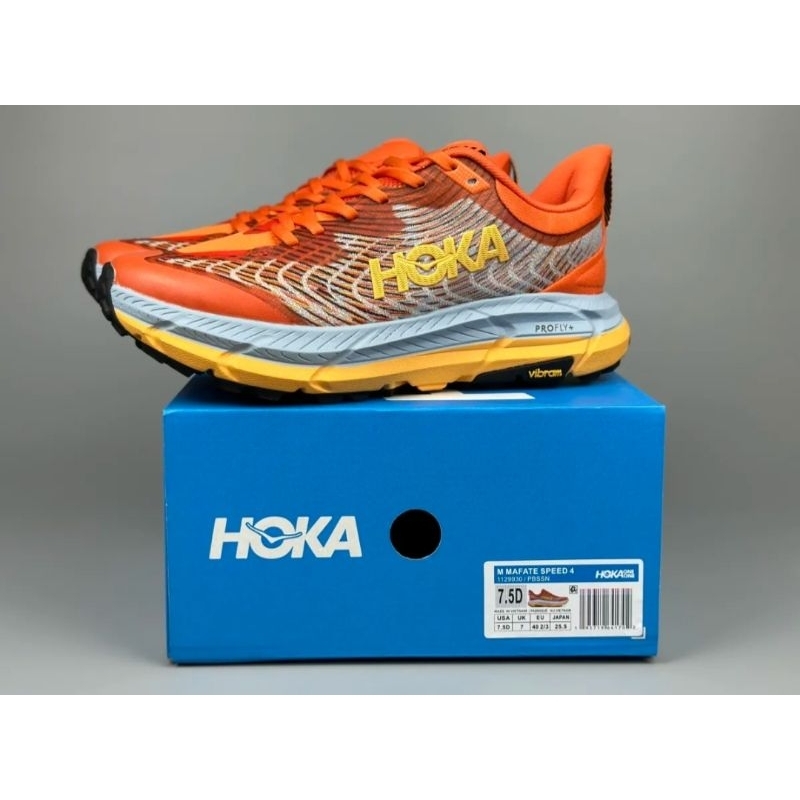 Giày Chạy Trail Trekking Chạy Bộ Thể Thao Hoka Mafate Speed 4 ' 1129930 ' Tặng Kèm Tất Xịn '