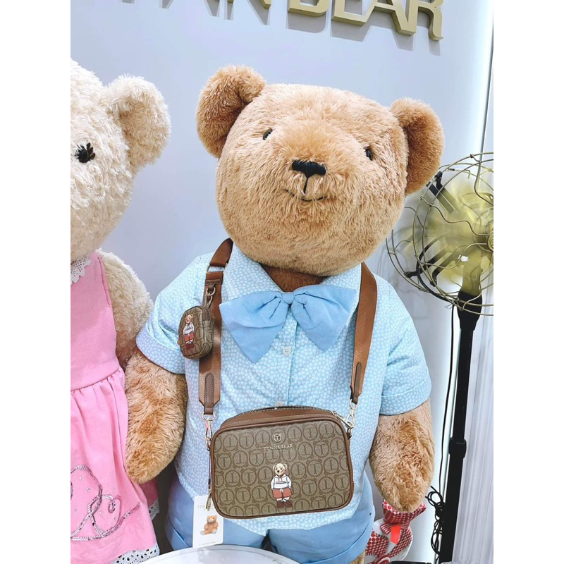 Túi Bear đeo chéo dáng hộp Thái