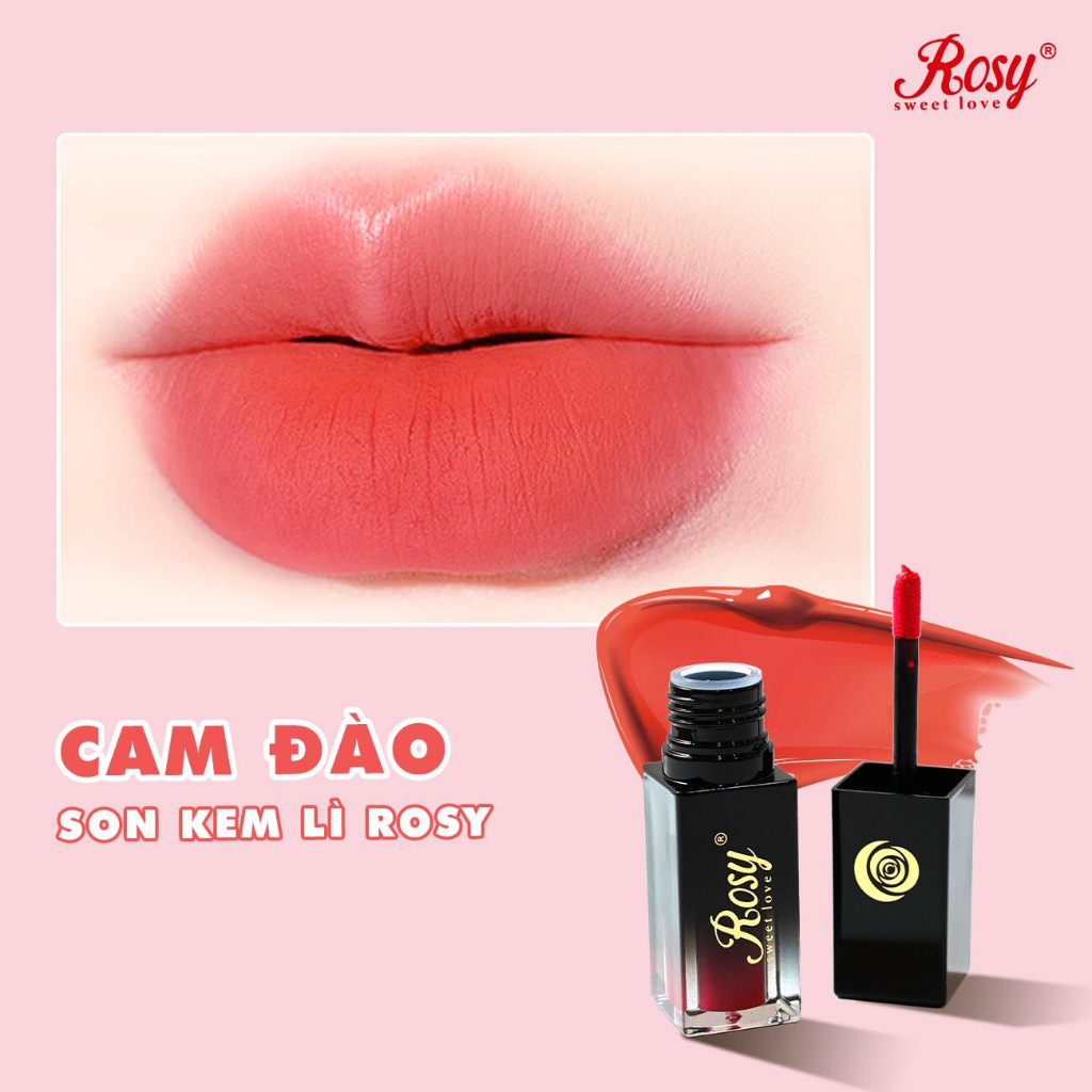 Img Son tint kem lì Rosy lên màu chuẩn, không khô môi, màu đỏ cam, cam đào bán chạy