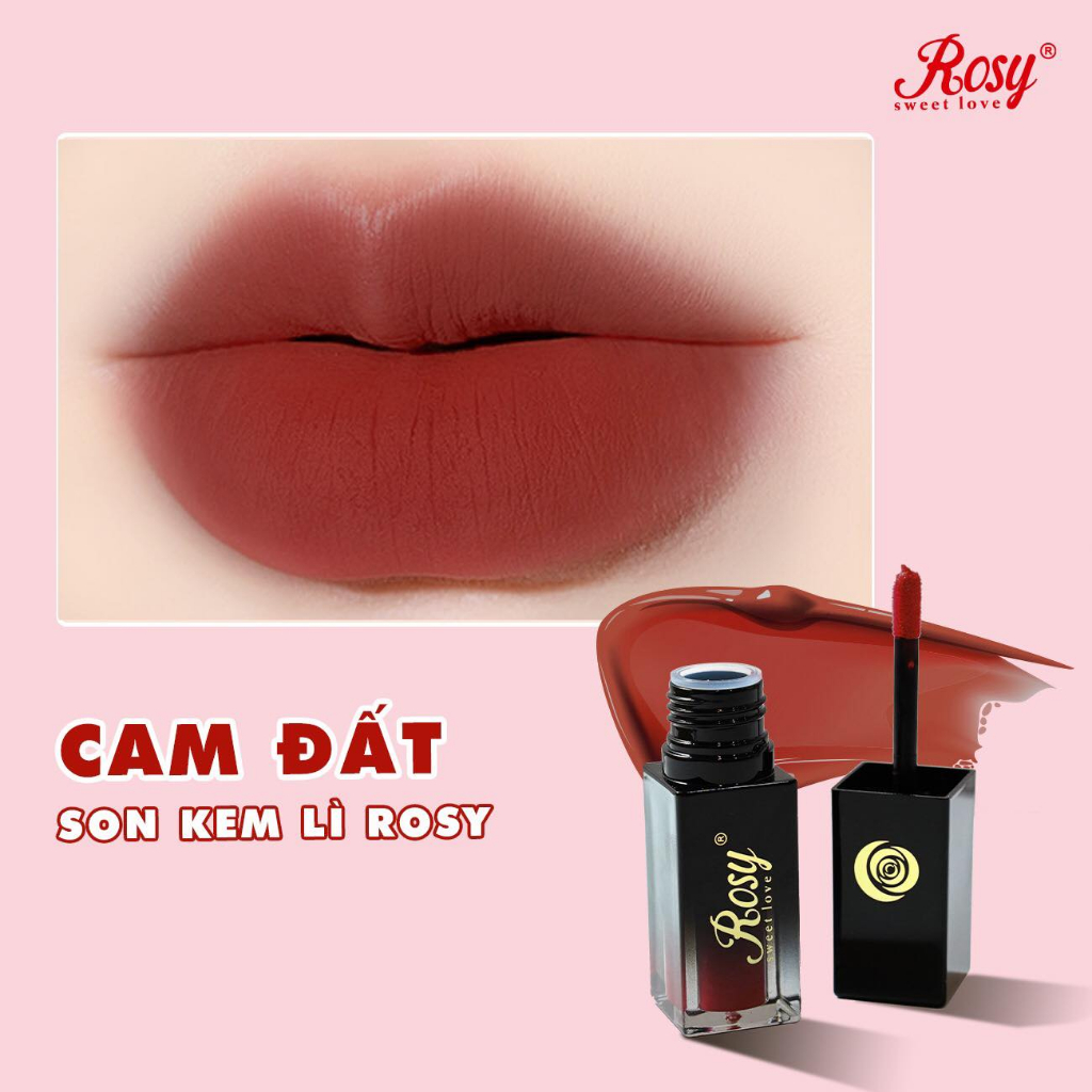 Img Son tint kem lì Rosy lên màu chuẩn, không khô môi, màu đỏ cam, cam đào bán chạy
