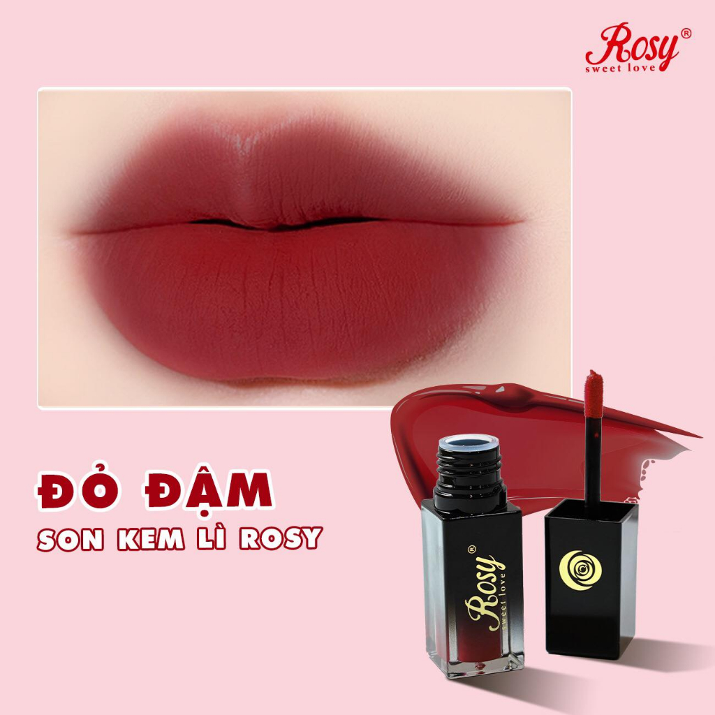 Img Son tint kem lì Rosy lên màu chuẩn, không khô môi, màu đỏ cam, cam đào bán chạy