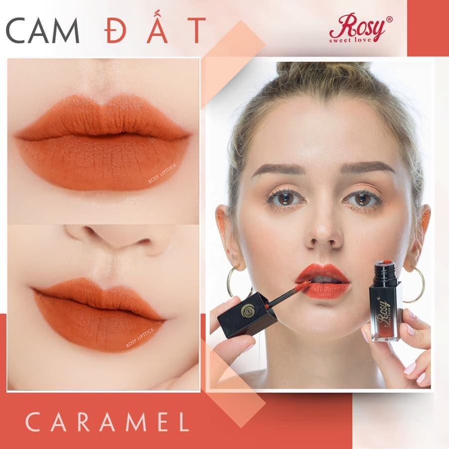 Img Son tint kem lì Rosy lên màu chuẩn, không khô môi, màu đỏ cam, cam đào bán chạy