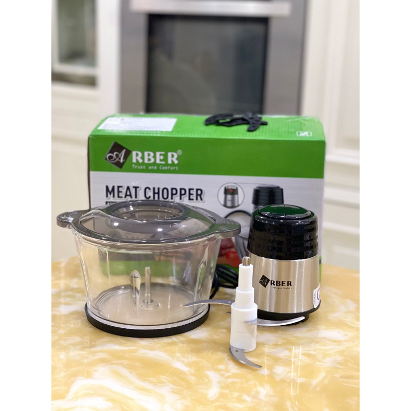 Máy xay thịt cối thuỷ tinh Arber XDN2LG, máy xay đa năng dung tích 2L - Hàng chính hãng bảo hành 12 tháng